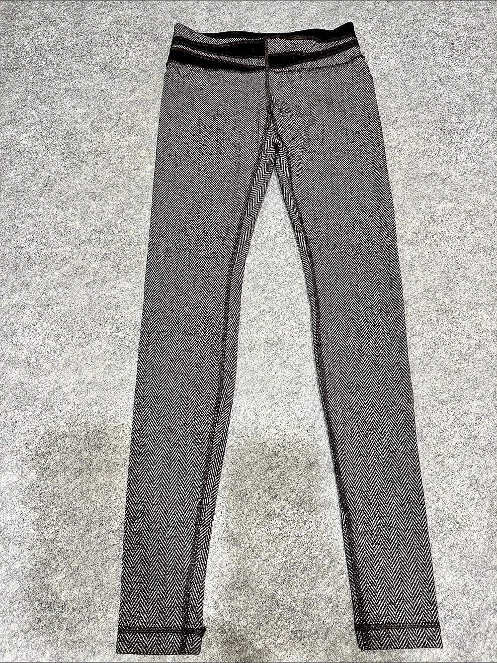 lululemon Wunder Under Pant (Roll Down) - Heathered Herringbone Heathered Black